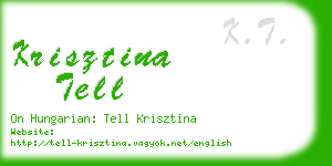 krisztina tell business card